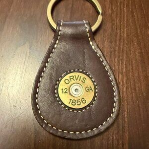 Orvis leather shotgun shell key chain